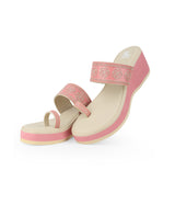 ladies heel pink chappals 27321