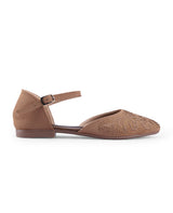 Ladies Flat brown sandals 27604