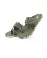 men's kolhapuri green color chappals 27716