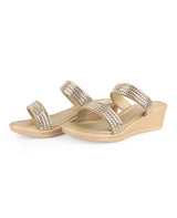 Yellow Gold Party-wear Wedge Heel 28015