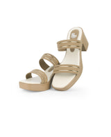 Ladies partywear tan heel chappal 28022
