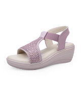 Ladies heel Peach sandals  28407