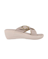 ladies heel peach chappals 28415