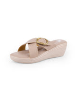 ladies heel peach chappals 28415