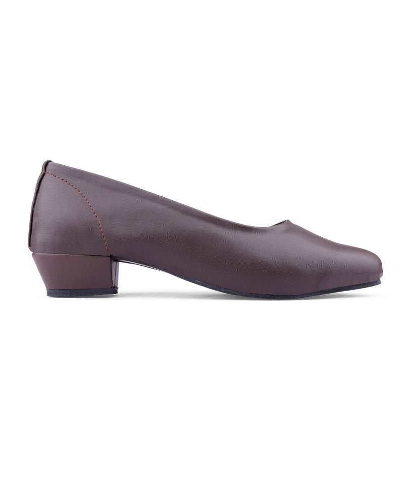 LADIES FORMAL SHOE (BROWN) 28702