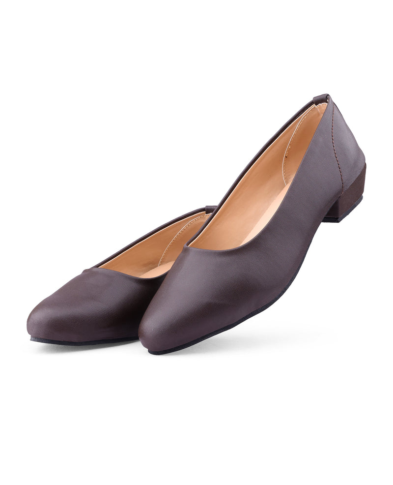 LADIES FORMAL SHOE (BROWN) 28702