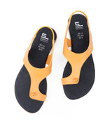ladies Yellow flat sandals 28715