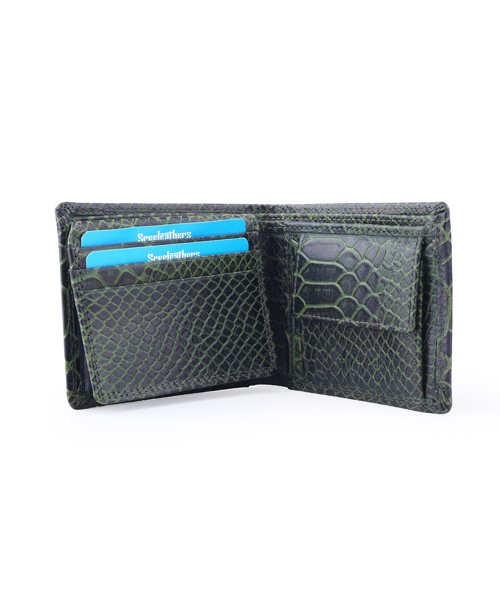 Men's Leather green wallet 29539 | Sreeleathers – Sreeleathers
