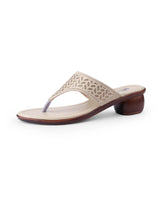 ladies heel beige chappals 29972