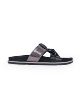 ladies fancy flat black chappals 208707