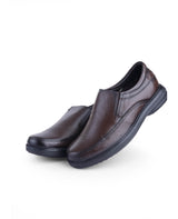Men's leather brown shoes 207304
