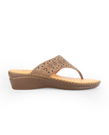 LADIES COMFORT BEIGE CHAPPAL 30003
