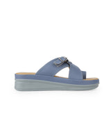 ladies comfort heel blue chappals 30115