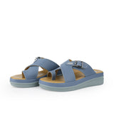 ladies comfort heel blue chappals 30115