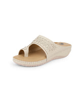 ladies heel comfort beige chappals 301202