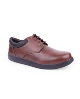 Men's leather brown shoes 30205