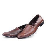 Men's leather brown shoes 30306