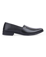 Men's leather black shoes 30307