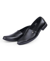 Men's leather black shoes 30307