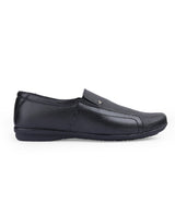 Men's leather black shoes 30308