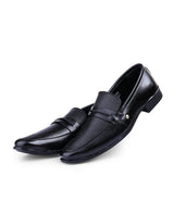Men's leather black shoes 30309