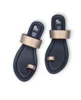 Ladies flat gray chappals 303307
