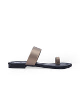 Ladies flat gray chappals 303307