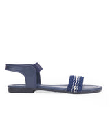 Ladies flat blue sandals 303315