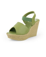 Ladies heel sandals green 303322