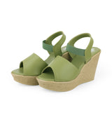 Ladies heel sandals green 303322