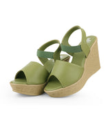 Ladies heel sandals green 303322
