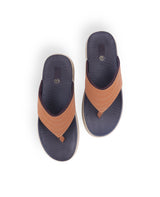 Men's Leather brown chappals 30501