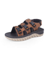Men's brown floaters 30502