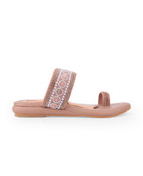 Ladies fancy partywear flat chappal 305611