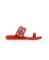 Ladies fancy partywear flat chappal 305613
