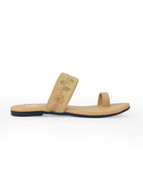Ladies Flat beige chappals 31001