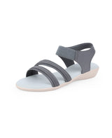 ladies flat gray sandals 31104