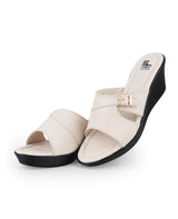 ladies heel beige chappals 31105