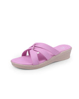 Ladies heel purple chappals 311204