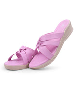 Ladies heel purple chappals 311204