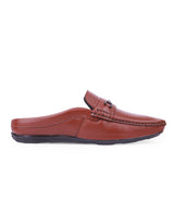 Men's leather brown half shoes  31401