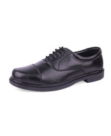 Men's leather oxford black shoes 31403