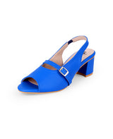 Ladies blue heel sandals 31607