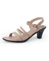 Ladies Heel Beige sandals 329904