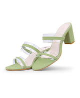 Ladies Heel Green Chappals 329907