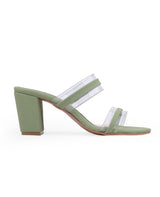 Ladies Heel Green Chappals 329907