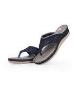 LADIES FLAT COMFORT BLACK CHAPPAL 329920