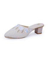 LADIES HEEL WHITE JUTTI 400253