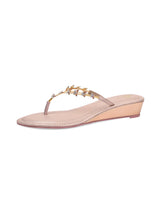 LADIES HEEL PARTYWEAR ROSE GOLD CHAPPALS 400258