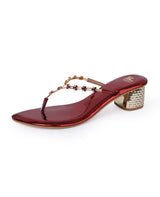 LADIES HEEL FANCY PARTYWEAR CHERRY CHAPPALS 400267